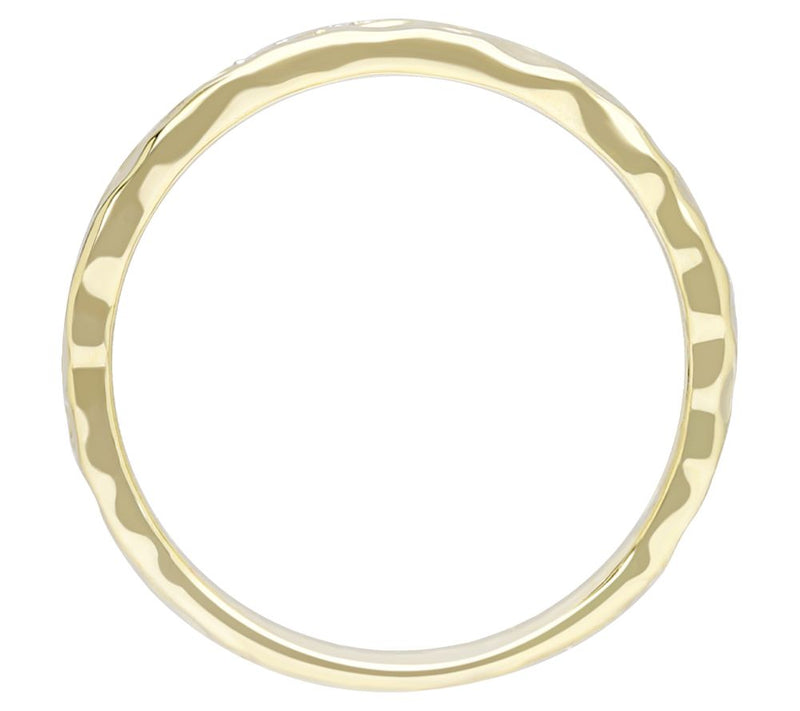 Ariva Sterling Diamonique Crete Band Ring, 18KGold Clad — View 3