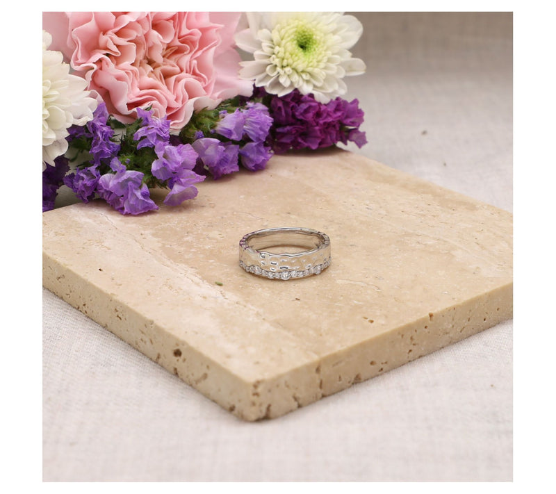 Ariva Sterling Diamonique Crete Band Ring, Sterling Silver — View 5