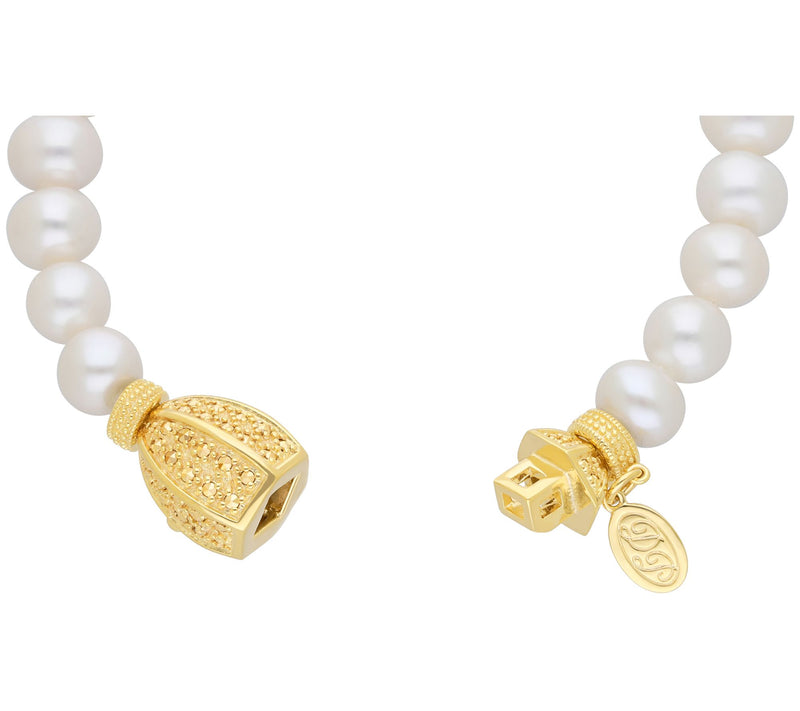 Dallas Prince Marcasite & Cultured Pearl Bracelet, 14K Clad — View 3