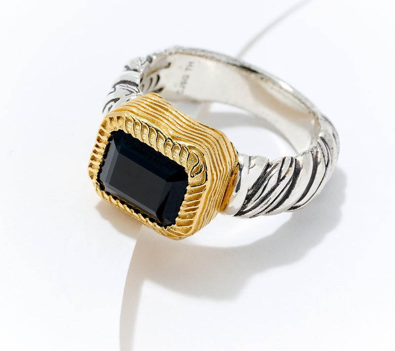 Christian James by Scott Grimes Sterling Silver Two-Tone Gemstone Ring — View 11