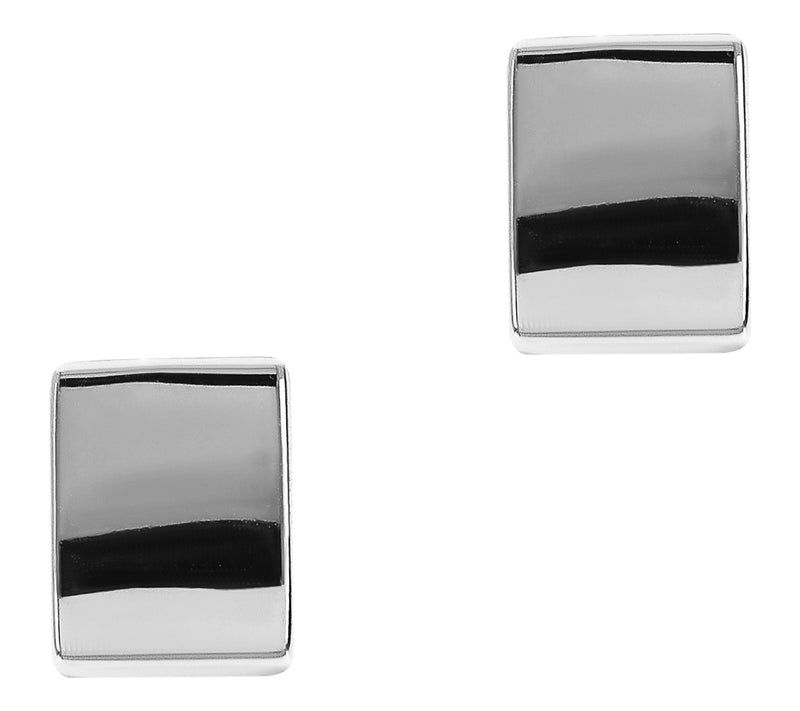 David Markstein Sterling Polished Rectangle Hoop Earrings — View 6