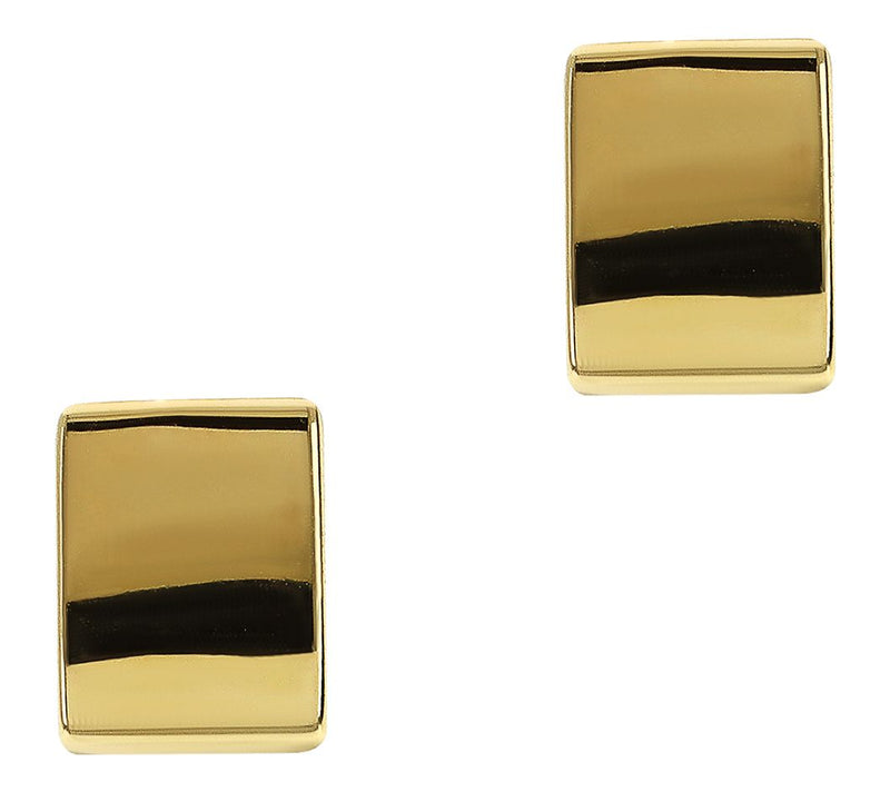 David Markstein Sterling Polished Rectangle Hoop Earrings — Main view