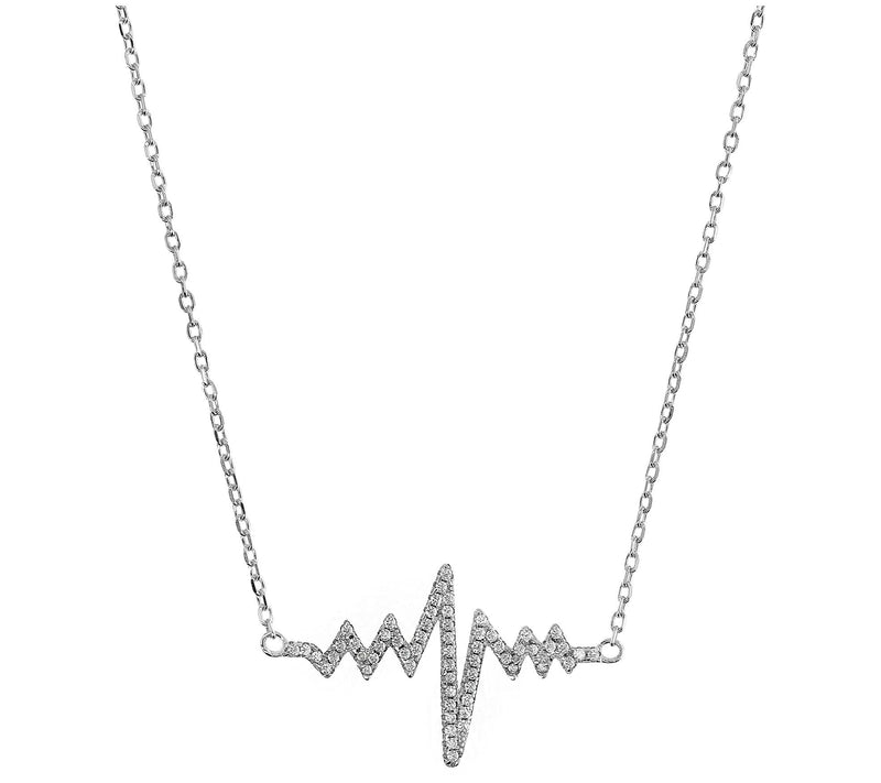 David Markstein Sterling Reversible Heartbeat Necklace — View 6