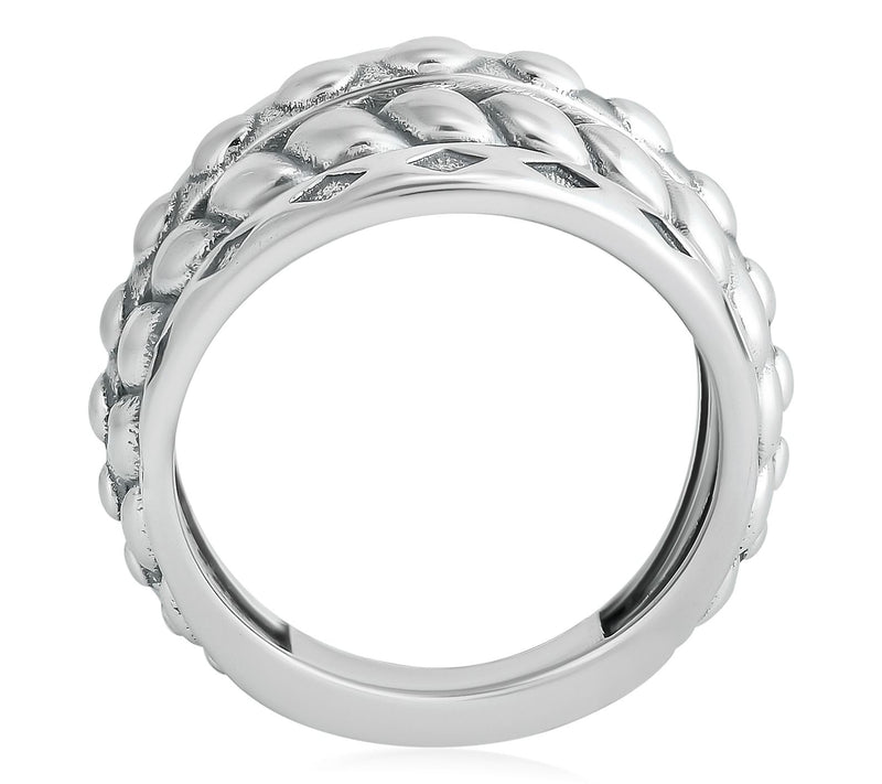American West Textured Band Ring, Sterling Silver — View 3