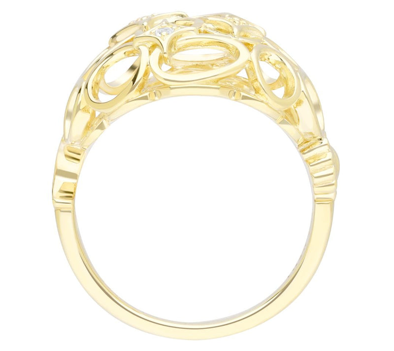 Goddaughters 14K Gold Clad White Topaz UniverseRing — View 2