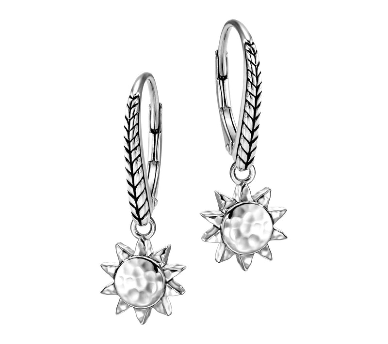 JAI Sterling Silver Symbols of Love Leverback Earrings — Main view