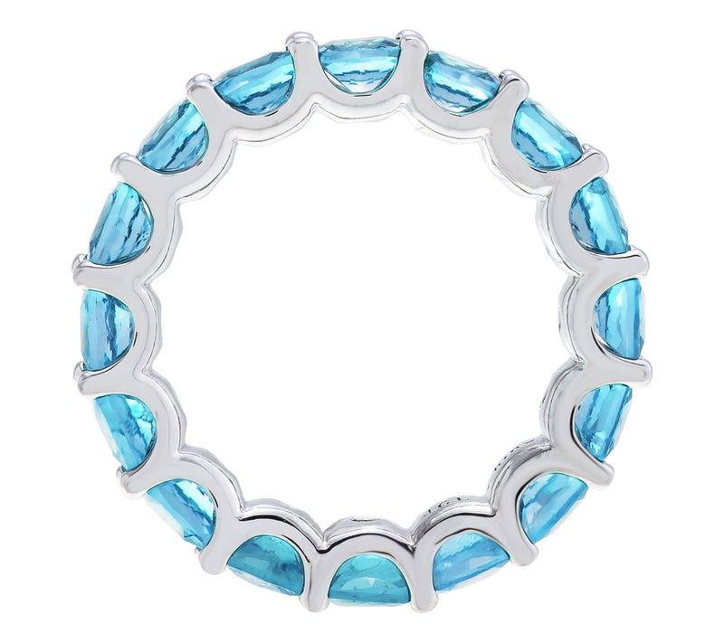 Affinity Gems Cushion Gemstone Band Ring, Sterling Silver — View 2