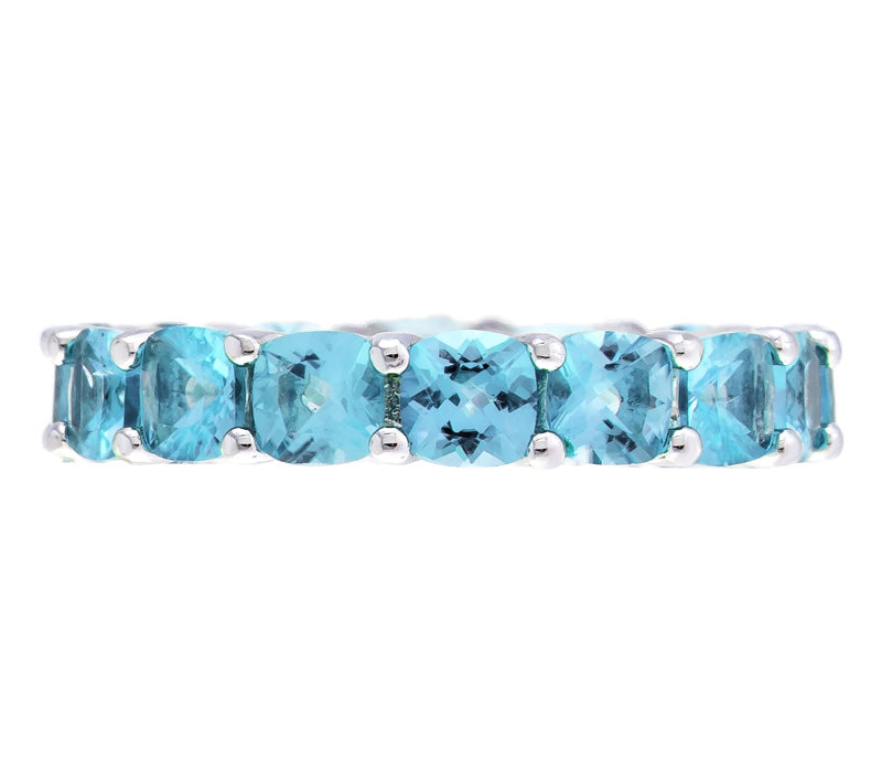 Affinity Gems Cushion Gemstone Band Ring, Sterling Silver — View 3