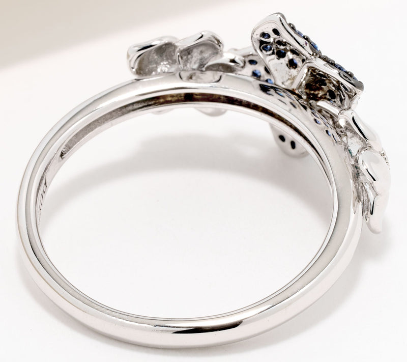 Fado Sterling Silver Forget Me Not Trilogy Ring — View 2