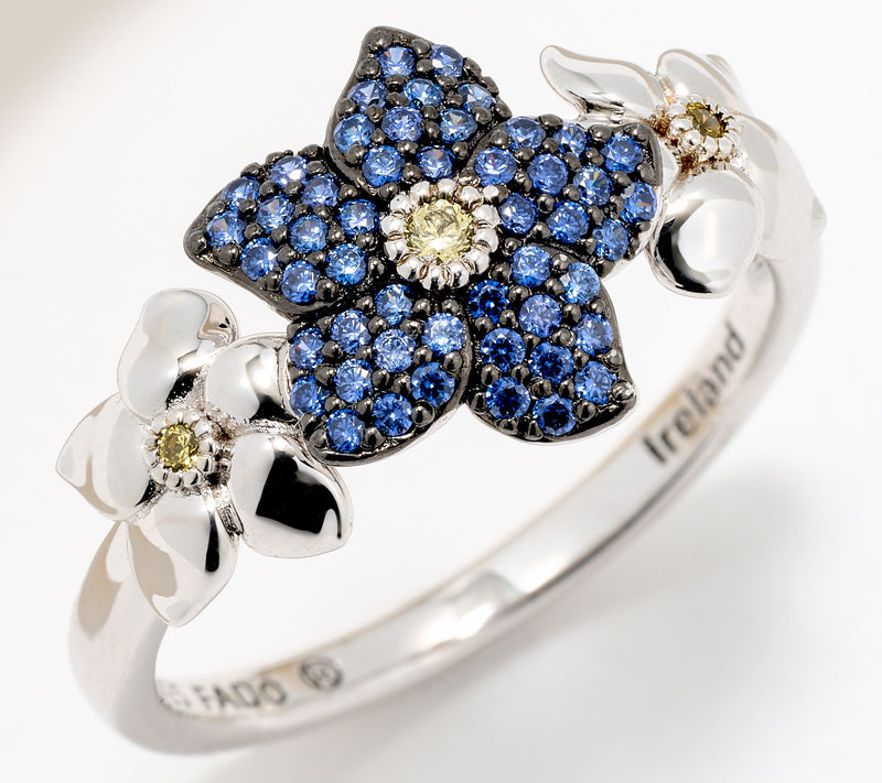 Fado Sterling Silver Forget Me Not Trilogy Ring — Main view
