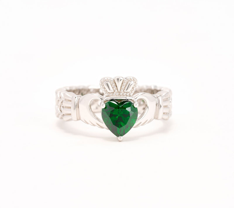 Fado Sterling Silver Celtic Claddagh Ring — View 5