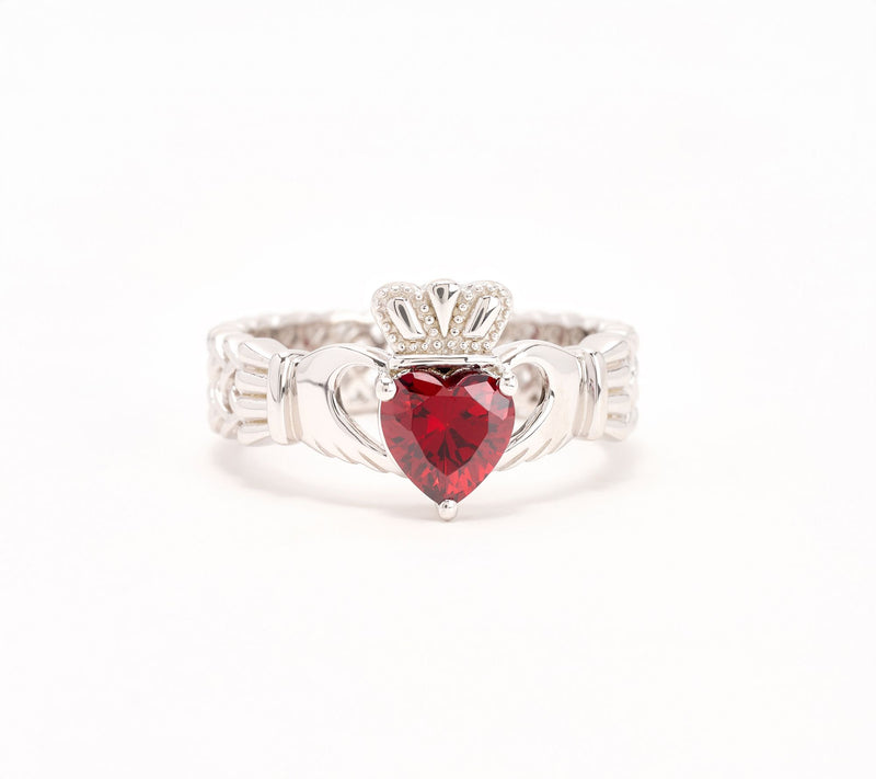 Fado Sterling Silver Celtic Claddagh Ring — View 7