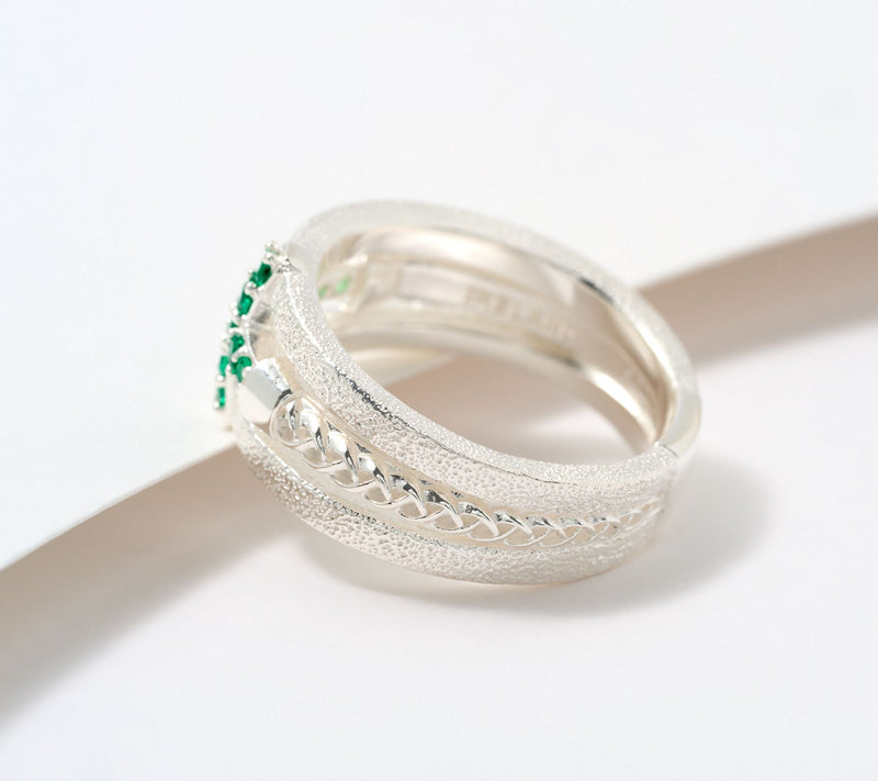 JMH Jewellery Sterling Silver Multi-Strand Cross Ring — View 8