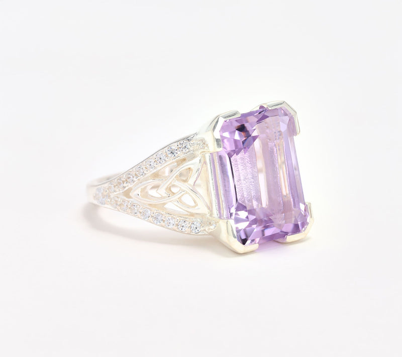 JMH Jewellery Sterling Silver Large Gemstone Celtic Ring — View 6