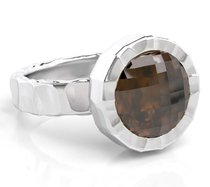 Or Paz Sterling Silver Hammered Gemstone Ring — View 5