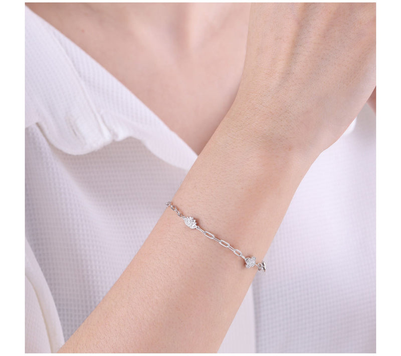 Goddaughters Sterling Silver White Topaz Good Vibes Bracelet — View 6