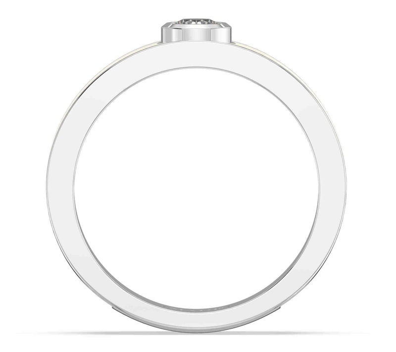 Vida Lab Diamonds Created Golden Sand Ring, Sterling Silver — View 7