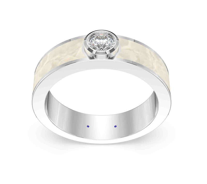 Vida Lab Diamonds Created Golden Sand Ring, Sterling Silver — View 4