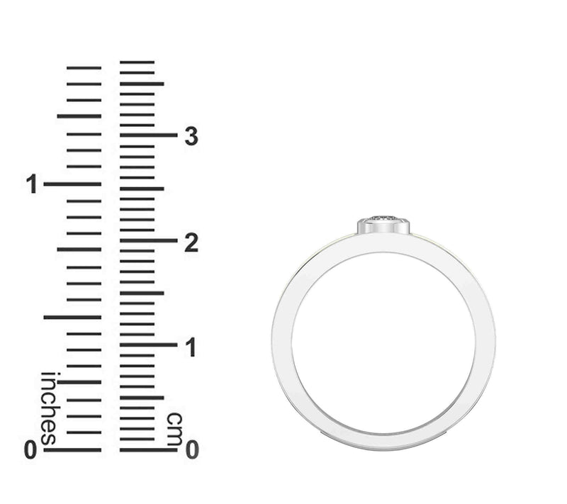 Vida Lab Diamonds Created Golden Sand Ring, Sterling Silver — View 8