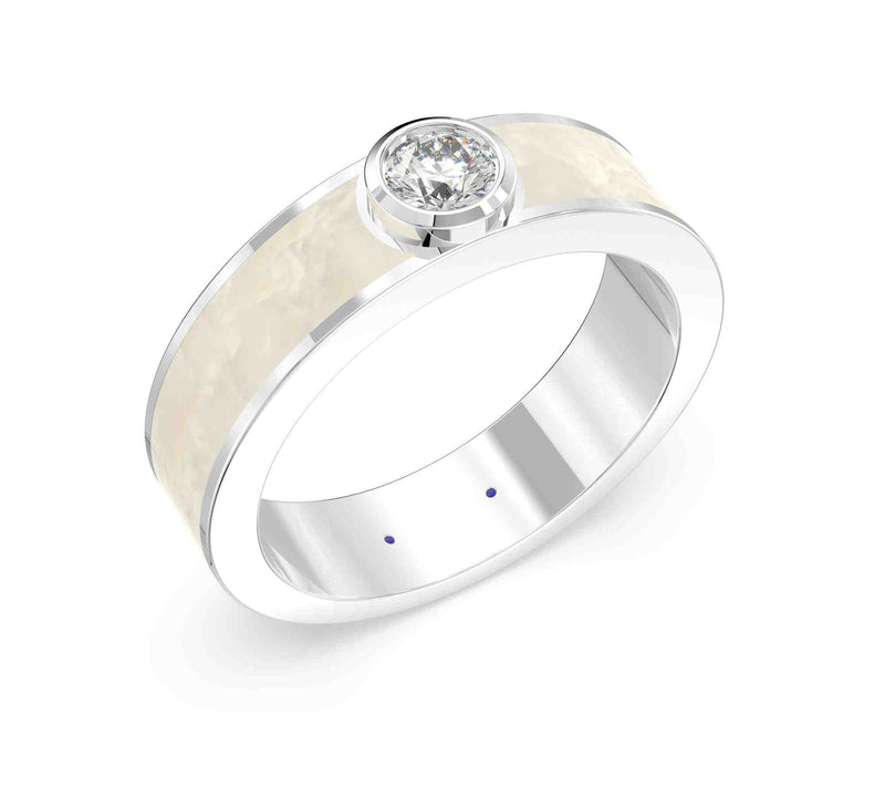 Vida Lab Diamonds Created Golden Sand Ring, Sterling Silver — View 3