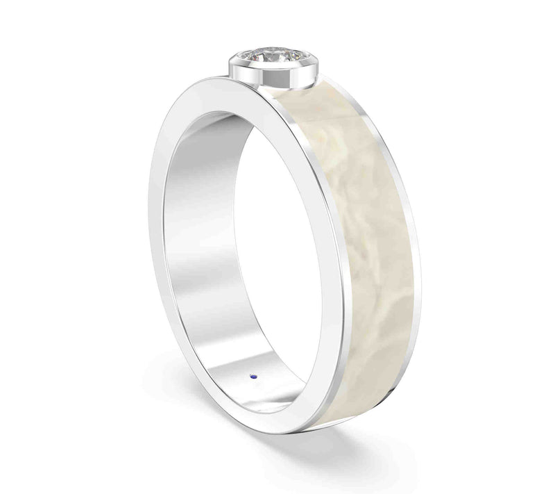 Vida Lab Diamonds Created Golden Sand Ring, Sterling Silver — View 6