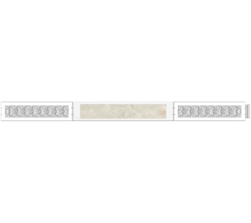 Vida Lab Diamonds Created Golden Sand Octagon Bangle, Sterling — View 8