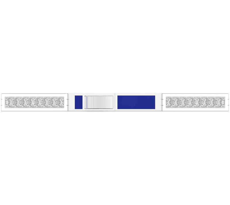 Vida Lab Diamonds Created Royal Blue Octagon Bangle, Sterling — View 7
