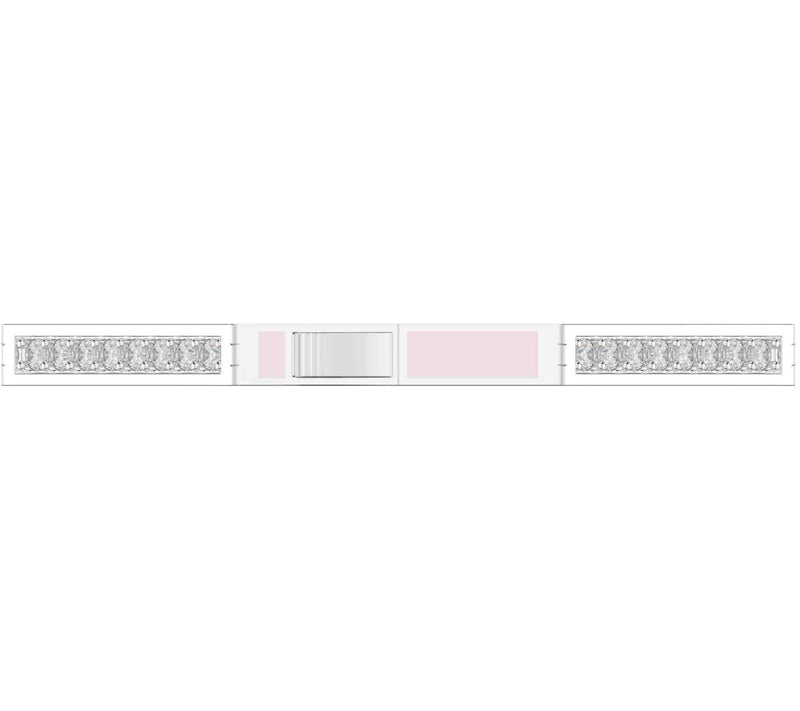Vida Lab Diamonds Created Pink Mist Octagon Bangle, Sterling — View 6