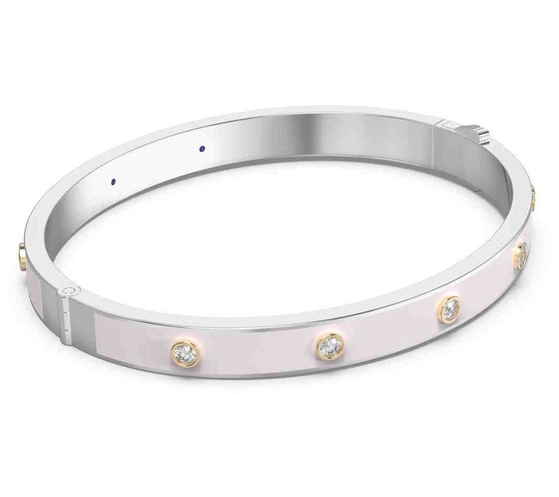 Vida Lab Diamonds Two-Tone Lab Grown Pink Bangle, Sterling — View 9