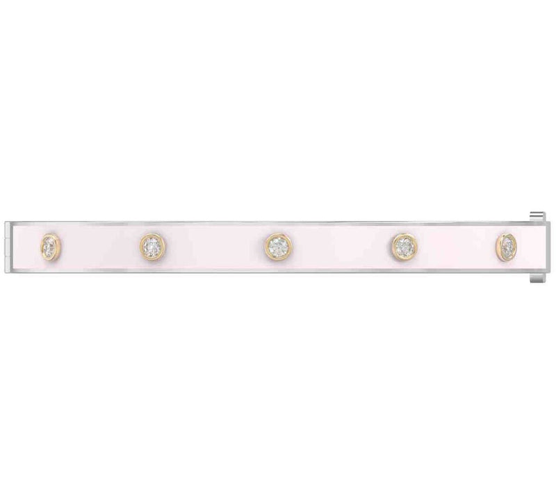 Vida Lab Diamonds Two-Tone Lab Grown Pink Bangle, Sterling — View 6