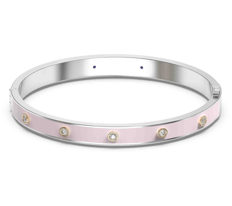 Vida Lab Diamonds Two-Tone Lab Grown Pink Bangle, Sterling — View 3