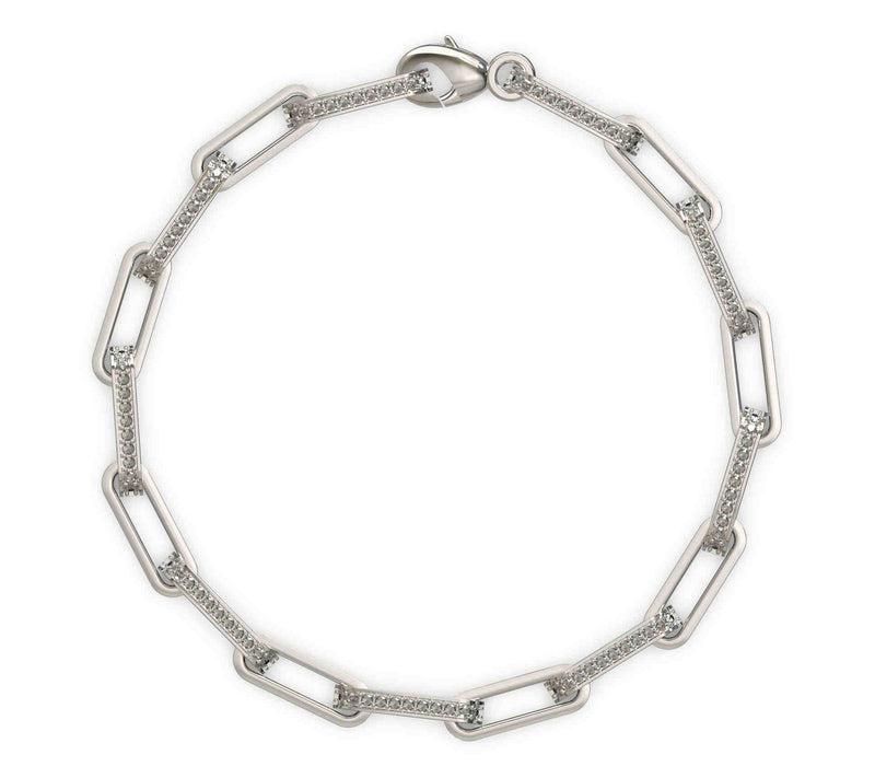Vida Lab Diamonds Created Royal Blue Link Bracelet, Sterling — View 10