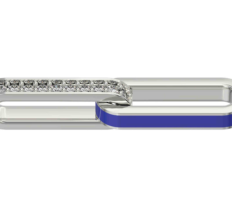 Vida Lab Diamonds Created Royal Blue Link Bracelet, Sterling — View 6