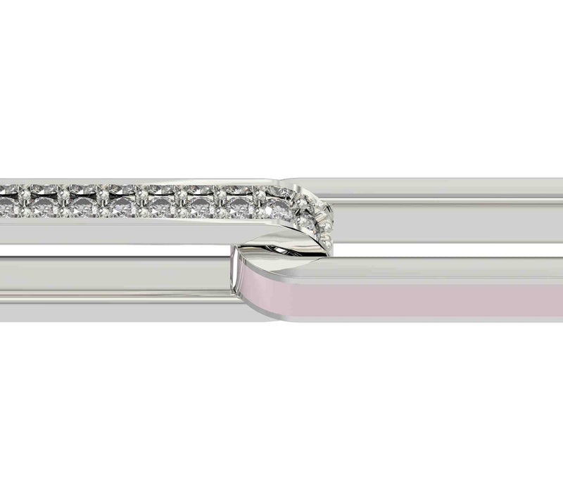 Vida Lab Diamonds Created Pink Mist Link Bracelet, Sterling — View 5