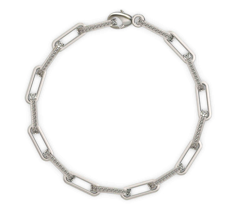 Vida Lab Diamonds Created Pink Mist Link Bracelet, Sterling — View 10