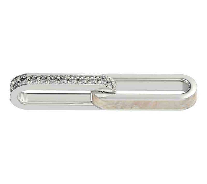 Vida Lab Diamonds Created Golden Sand Link Bracelet, Sterling — View 6
