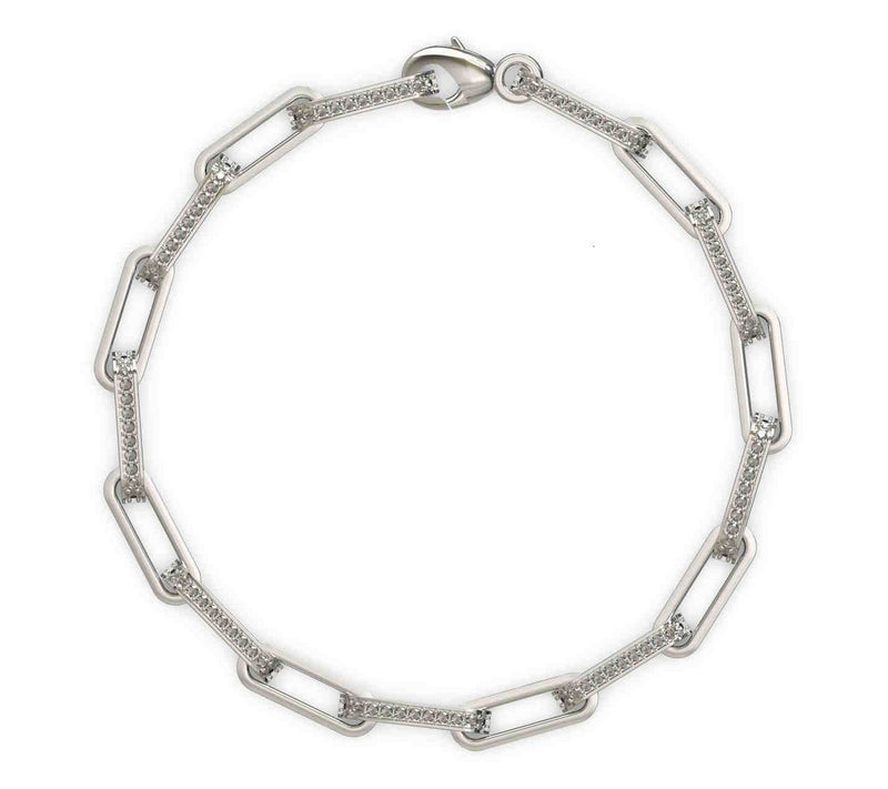 Vida Lab Diamonds Created Golden Sand Link Bracelet, Sterling — View 10