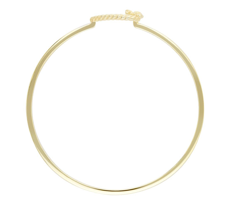 Goddaughters 14K Gold Clad Love Knot Heart Bangle — View 2