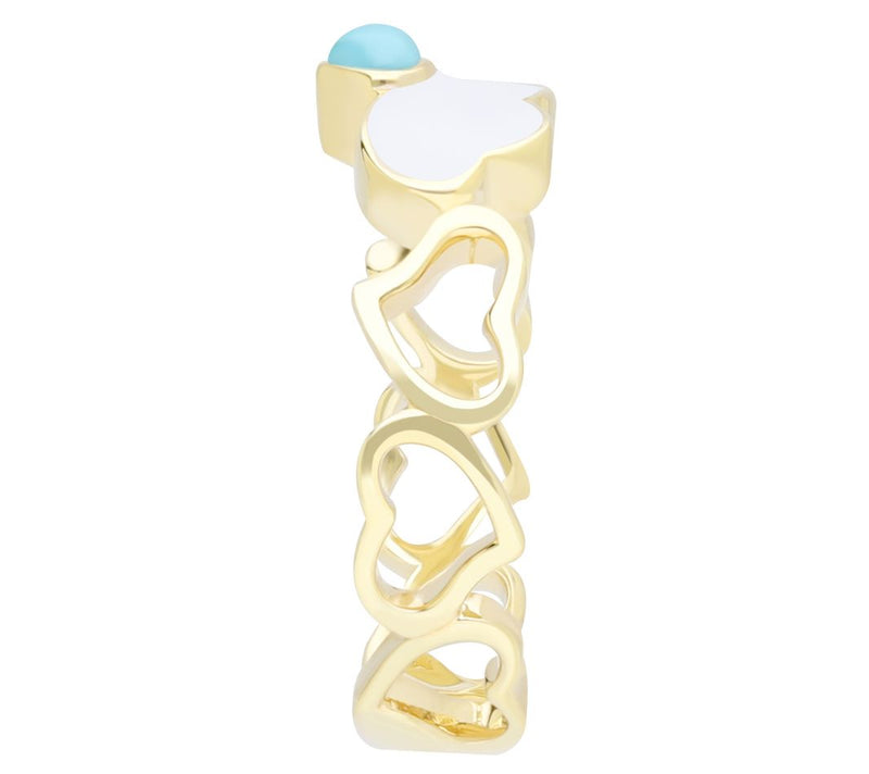 Goddaughters 14K Gold Clad Turquoise Dreamer Cloud Ring — View 5