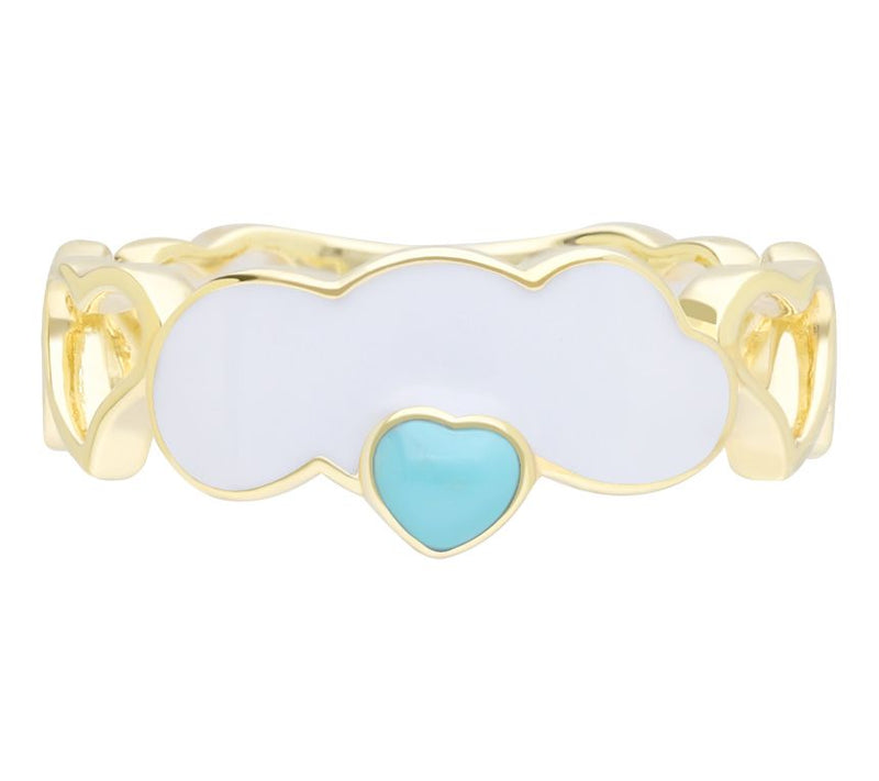 Goddaughters 14K Gold Clad Turquoise Dreamer Cloud Ring — Main view