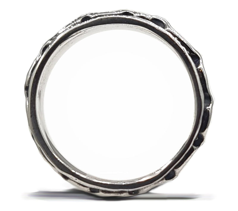 Hagit Sterling Silver Multi-Textured Band Ring — View 6