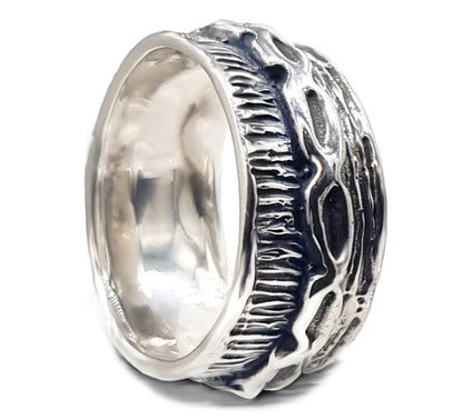 Hagit Sterling Silver Multi-Textured Band Ring