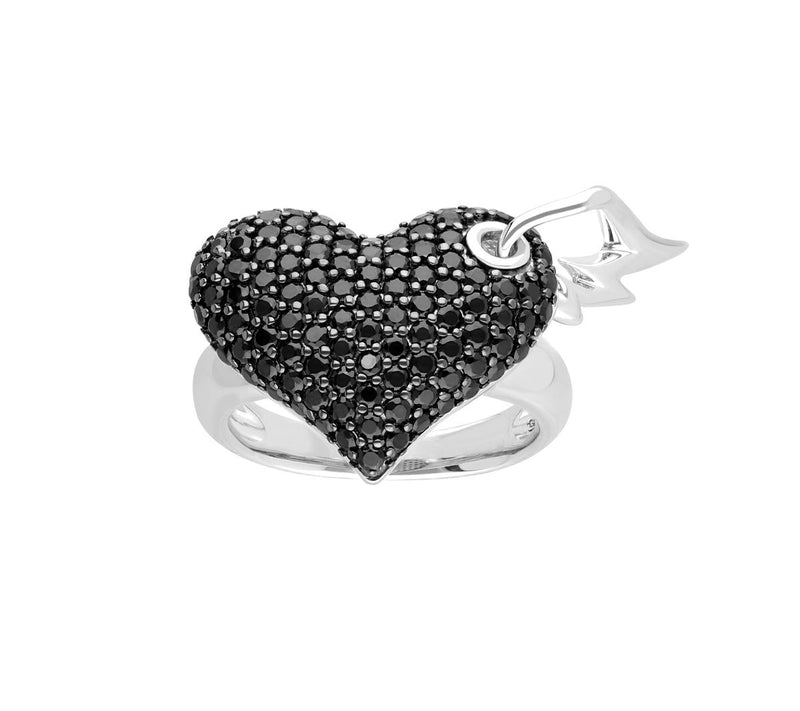 Margo Manhattan Sterling Black Spinel Wings ofDesire Ring — Main view