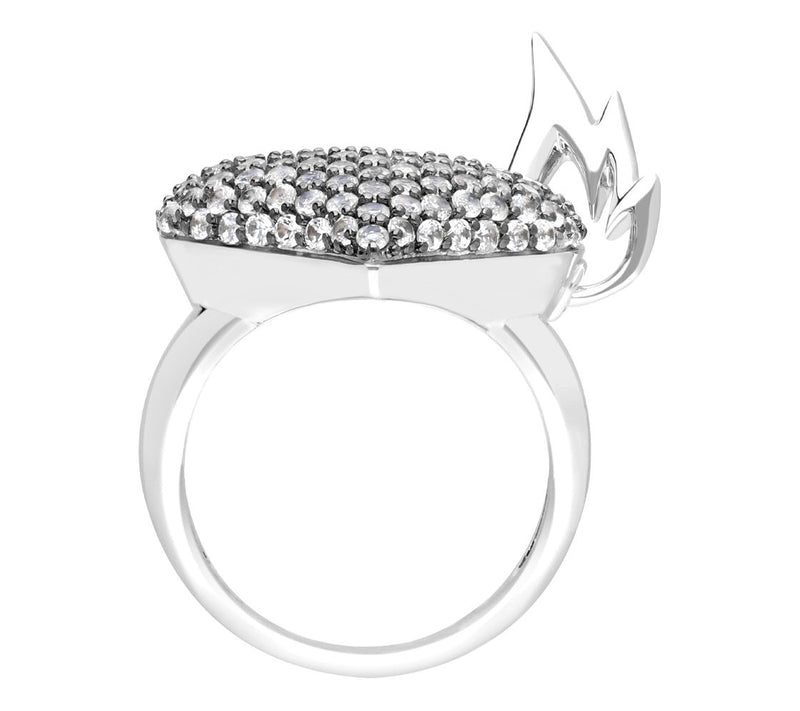Margo Manhattan Sterling White Topaz Wings of Desire Ring — View 5