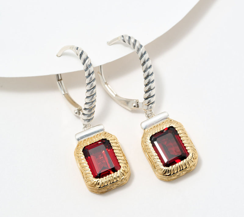 Christian James by Scott Grimes Sterling Silver Two-Tone Gem Earrings — View 14