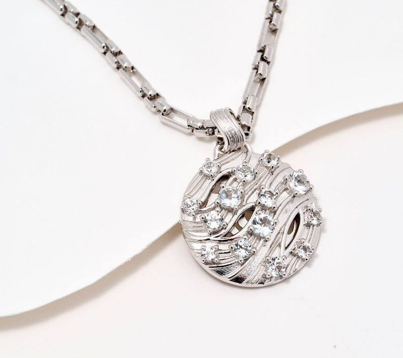 Christian James by Scott Grimes Sterling Silver Gemstone 16" Ripple Necklace — View 14