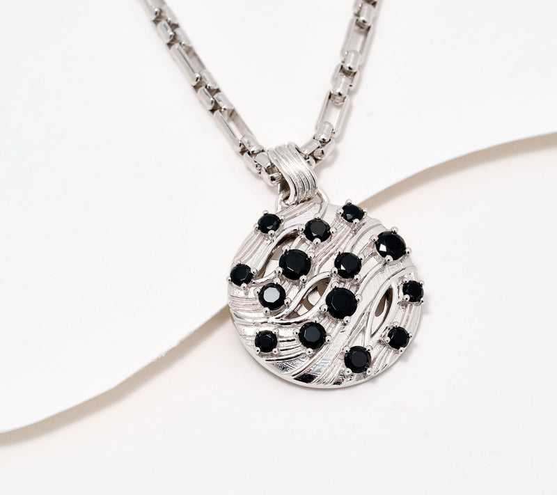 Christian James by Scott Grimes Sterling Silver Gemstone 16" Ripple Necklace — View 15