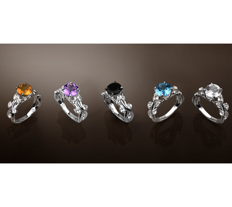 Christian James by Scott Grimes Sterling Silver Legacy Gemstone Solitaire Ring — View 14