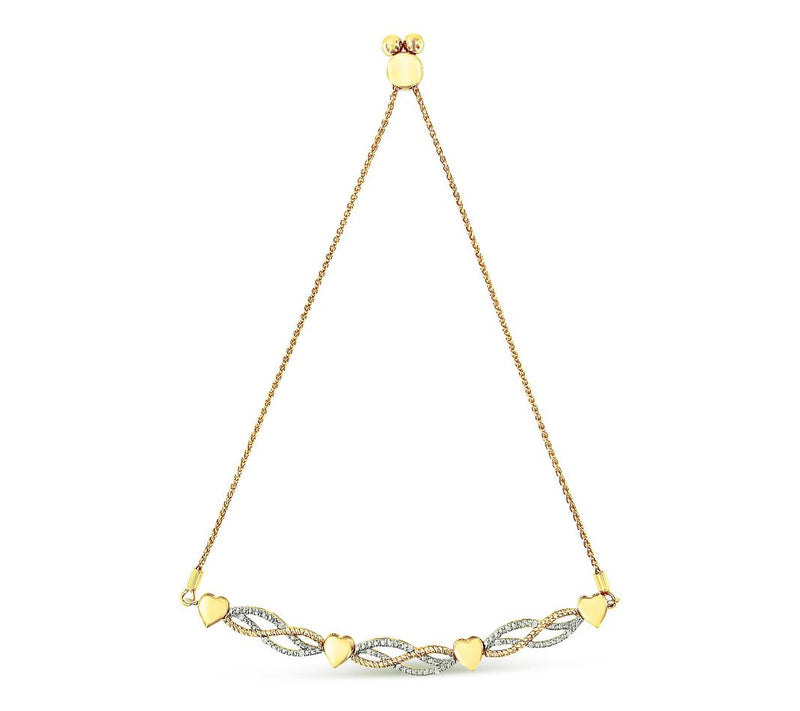 Haus of Brilliance Diamond Adjustable Bracelet,14K Plated — View 6