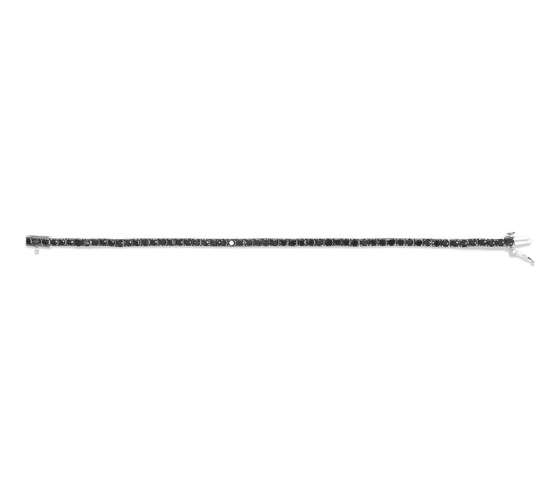 Haus of Brilliance 8.00 cttw Black Diamond Bracelet, Sterling — View 3